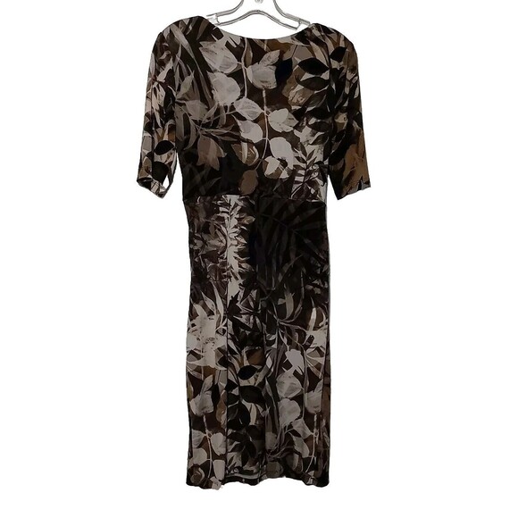 Vtg Dressbarn Floral Leaf Print Maxi Dress Size 4 - Picture 5 of 5